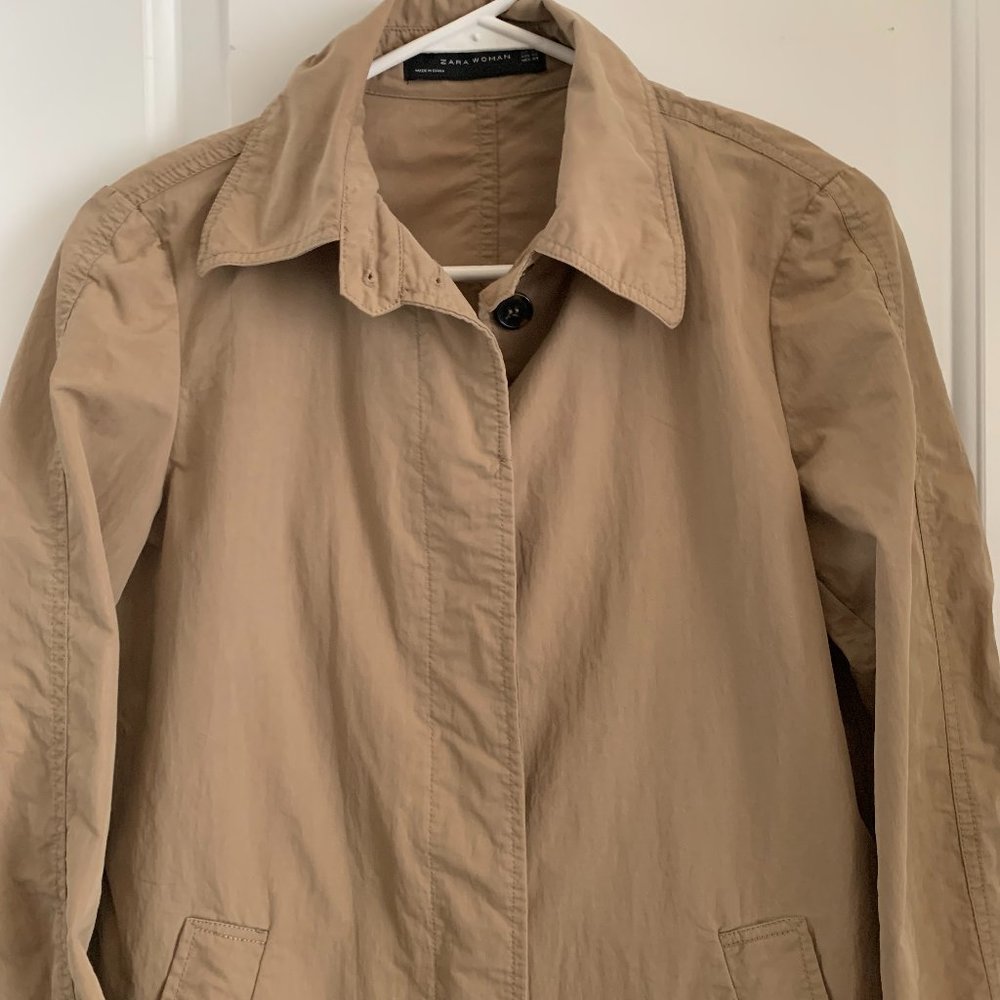 Zara Women's Beige Coat Size xs - Picture 3 of 8